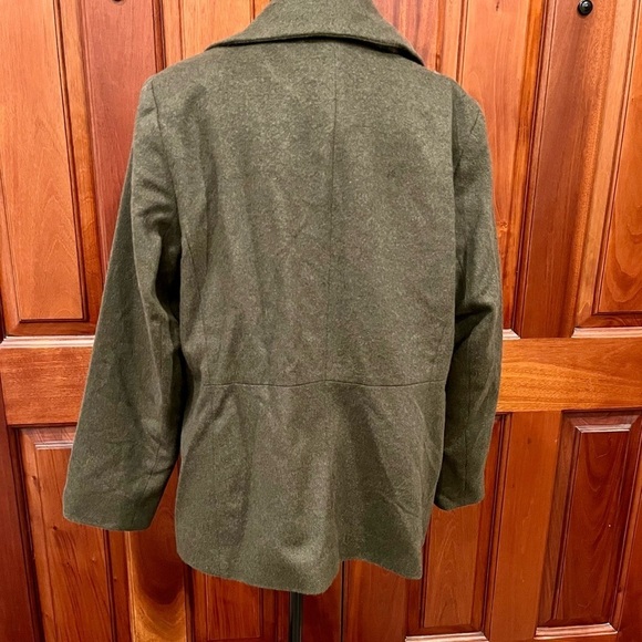 TALBOTS Olive Green Wool Stretch blazer jacket business career Made in italy 14 - Picture 3 of 10